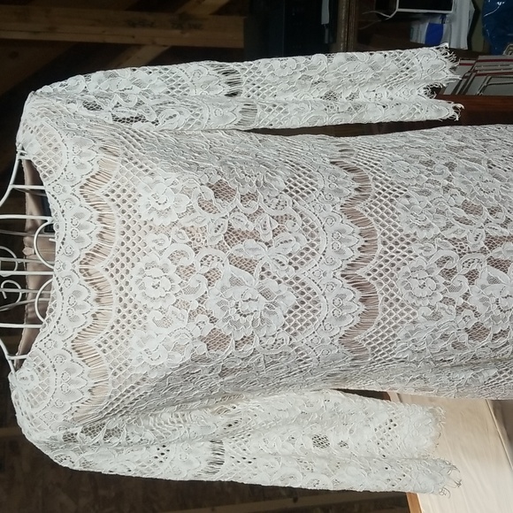 Jessica Howard creamy white lace dress. Size 4 petite - Picture 2 of 9